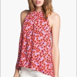 ❤️SPLENDID Watercolor Abstract Micro Print Sleeveless Blouse